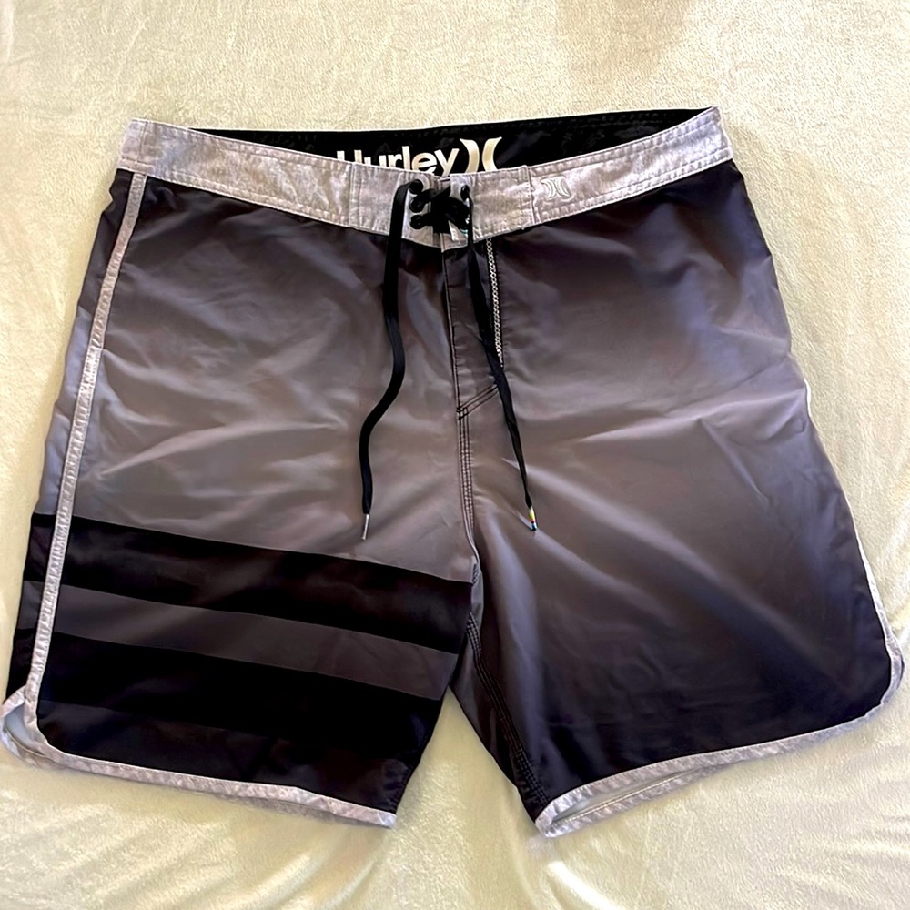 Men’s Black and Gray Hurley Board Shorts